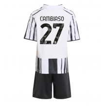 Maillot de football Réplique Juventus Andrea Cambiaso #27 Domicile Enfant 2025-26 Manche Courte (+ Pantalon court)