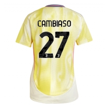 Maillot de football Réplique Juventus Andrea Cambiaso #27 Extérieur Femme 2024-25 Manche Courte