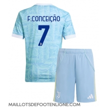 Maillot de football Réplique Juventus Francisco Conceicao #7 Extérieur Enfant 2025-26 Manche Courte (+ Pantalon court)