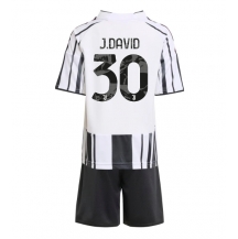 Maillot de football Réplique Juventus Jonathan David #30 Domicile Enfant 2025-26 Manche Courte (+ Pantalon court)