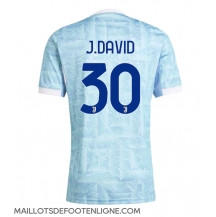 Maillot de football Réplique Juventus Jonathan David #30 Extérieur 2025-26 Manche Courte