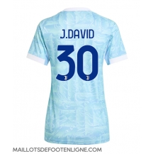 Maillot de football Réplique Juventus Jonathan David #30 Extérieur Femme 2025-26 Manche Courte