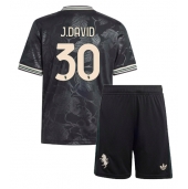 Maillot de football Réplique Juventus Jonathan David #30 Troisième Enfant 2025-26 Manche Courte (+ Pantalon court)