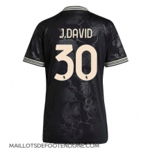 Maillot de football Réplique Juventus Jonathan David #30 Troisième Femme 2025-26 Manche Courte