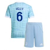 Maillot de football Réplique Juventus Lloyd Kelly #6 Extérieur Enfant 2025-26 Manche Courte (+ Pantalon court)