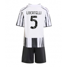 Maillot de football Réplique Juventus Manuel Locatelli #5 Domicile Enfant 2025-26 Manche Courte (+ Pantalon court)