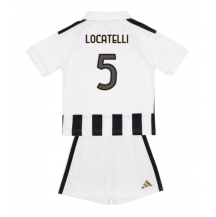 Maillot de football Réplique Juventus Manuel Locatelli #5 Domicile Enfant 2026-27 Manche Courte (+ Pantalon court)
