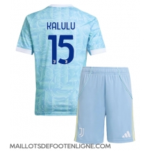 Maillot de football Réplique Juventus Pierre Kalulu #15 Extérieur Enfant 2025-26 Manche Courte (+ Pantalon court)