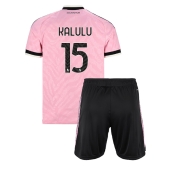 Maillot de football Réplique Juventus Pierre Kalulu #15 Extérieur Enfant 2026-27 Manche Courte (+ Pantalon court)