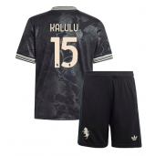 Maillot de football Réplique Juventus Pierre Kalulu #15 Troisième Enfant 2025-26 Manche Courte (+ Pantalon court)