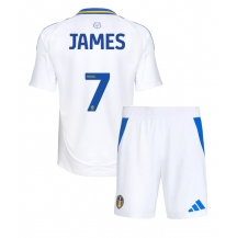 Maillot de football Réplique Leeds United Daniel James #7 Domicile Enfant 2024-25 Manche Courte (+ Pantalon court)
