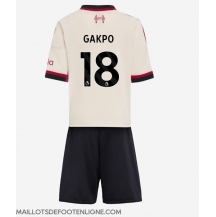 Maillot de football Réplique Liverpool Cody Gakpo #18 Extérieur Enfant 2025-26 Manche Courte (+ Pantalon court)