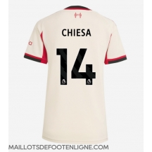 Maillot de football Réplique Liverpool Federico Chiesa #14 Extérieur Femme 2025-26 Manche Courte