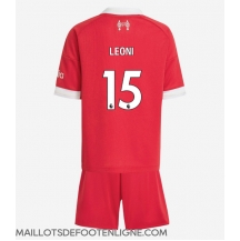 Maillot de football Réplique Liverpool Giovanni Leoni #15 Domicile Enfant 2025-26 Manche Courte (+ Pantalon court)
