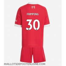 Maillot de football Réplique Liverpool Jeremie Frimpong #30 Domicile Enfant 2025-26 Manche Courte (+ Pantalon court)
