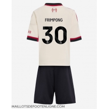 Maillot de football Réplique Liverpool Jeremie Frimpong #30 Extérieur Enfant 2025-26 Manche Courte (+ Pantalon court)