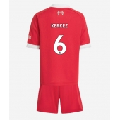 Maillot de football Réplique Liverpool Milos Kerkez #6 Domicile Enfant 2025-26 Manche Courte (+ Pantalon court)