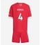 Maillot de football Réplique Liverpool Virgil van Dijk #4 Domicile Enfant 2025-26 Manche Courte (+ Pantalon court)