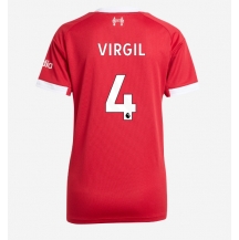 Maillot de football Réplique Liverpool Virgil van Dijk #4 Domicile Femme 2025-26 Manche Courte
