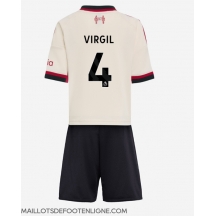 Maillot de football Réplique Liverpool Virgil van Dijk #4 Extérieur Enfant 2025-26 Manche Courte (+ Pantalon court)