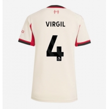 Maillot de football Réplique Liverpool Virgil van Dijk #4 Extérieur Femme 2025-26 Manche Courte