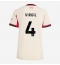 Maillot de football Réplique Liverpool Virgil van Dijk #4 Extérieur Femme 2025-26 Manche Courte