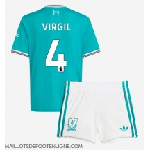 Maillot de football Réplique Liverpool Virgil van Dijk #4 Troisième Enfant 2025-26 Manche Courte (+ Pantalon court)