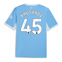 Maillot de football Réplique Manchester City Abdukodir Khusanov #45 Domicile 2026-27 Manche Courte