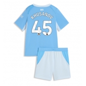 Maillot de football Réplique Manchester City Abdukodir Khusanov #45 Domicile Enfant 2026-27 Manche Courte (+ Pantalon court)