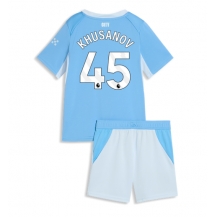 Maillot de football Réplique Manchester City Abdukodir Khusanov #45 Domicile Enfant 2026-27 Manche Courte (+ Pantalon court)