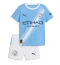 Maillot de football Réplique Manchester City Domicile Enfant 2025-26 Manche Courte (+ Pantalon court)