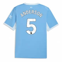 Maillot de football Réplique Manchester City Elliot Anderson #5 Domicile 2026-27 Manche Courte