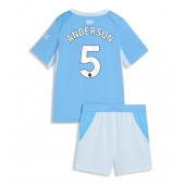 Maillot de football Réplique Manchester City Elliot Anderson #5 Domicile Enfant 2026-27 Manche Courte (+ Pantalon court)