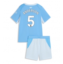 Maillot de football Réplique Manchester City Elliot Anderson #5 Domicile Enfant 2026-27 Manche Courte (+ Pantalon court)