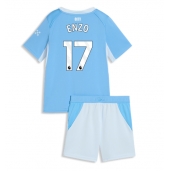 Maillot de football Réplique Manchester City Enzo Fernandez #17 Domicile Enfant 2026-27 Manche Courte (+ Pantalon court)