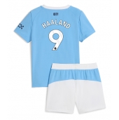 Maillot de football Réplique Manchester City Erling Haaland #9 Domicile Enfant 2025-26 Manche Courte (+ Pantalon court)