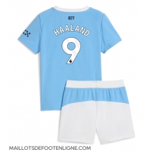 Maillot de football Réplique Manchester City Erling Haaland #9 Domicile Enfant 2025-26 Manche Courte (+ Pantalon court)