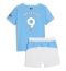 Maillot de football Réplique Manchester City Erling Haaland #9 Domicile Enfant 2025-26 Manche Courte (+ Pantalon court)