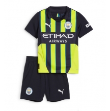 Maillot de football Réplique Manchester City Extérieur Enfant 2024-25 Manche Courte (+ Pantalon court)