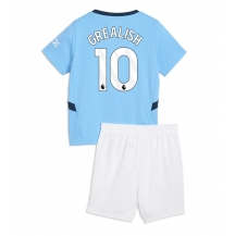 Maillot de football Réplique Manchester City Jack Grealish #10 Domicile Enfant 2024-25 Manche Courte (+ Pantalon court)
