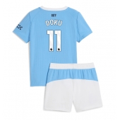 Maillot de football Réplique Manchester City Jeremy Doku #11 Domicile Enfant 2025-26 Manche Courte (+ Pantalon court)
