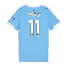Maillot de football Réplique Manchester City Jeremy Doku #11 Domicile Femme 2025-26 Manche Courte