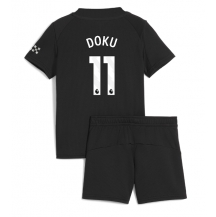 Maillot de football Réplique Manchester City Jeremy Doku #11 Extérieur Enfant 2025-26 Manche Courte (+ Pantalon court)