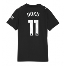 Maillot de football Réplique Manchester City Jeremy Doku #11 Extérieur Femme 2025-26 Manche Courte