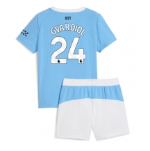 Maillot de football Réplique Manchester City Josko Gvardiol #24 Domicile Enfant 2025-26 Manche Courte (+ Pantalon court)