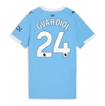 Maillot de football Réplique Manchester City Josko Gvardiol #24 Domicile Femme 2025-26 Manche Courte