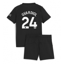 Maillot de football Réplique Manchester City Josko Gvardiol #24 Extérieur Enfant 2025-26 Manche Courte (+ Pantalon court)
