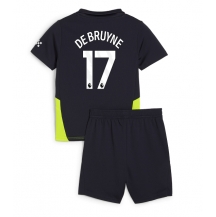 Maillot de football Réplique Manchester City Kevin De Bruyne #17 Extérieur Enfant 2024-25 Manche Courte (+ Pantalon court)
