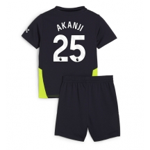 Maillot de football Réplique Manchester City Manuel Akanji #25 Extérieur Enfant 2024-25 Manche Courte (+ Pantalon court)