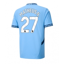 Maillot de football Réplique Manchester City Matheus Nunes #27 Domicile 2024-25 Manche Courte